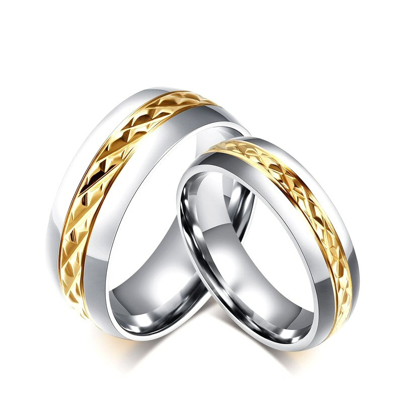 AL0003 BOBIJOO Jewelry Alliance Steel, Silver, Gold Facets