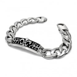 GO0005 BOBIJOO Jewelry Curb chain Bracelet Fleur-de-Lys