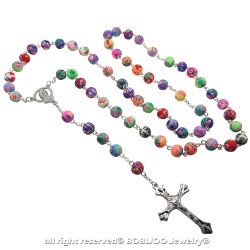 CP0030 BOBIJOO Jewelry Rosary Beads in Polymer clay Clay Fimo