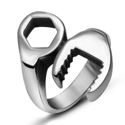 BA0167 BOBIJOO Jewelry Ring Man Woman Wrench Craftsman Mechanic Steel