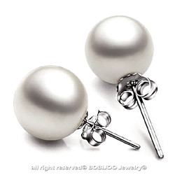 BOF0051 BOBIJOO JEWELRY Pair of earrings Nail Beads 8 mm