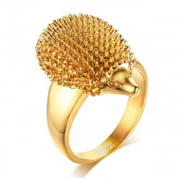 BA0201 BOBIJOO Jewelry Ring Hedgehog Niglo Stainless Steel Gold Gold Plated
