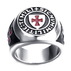 BA0220 BOBIJOO Jewelry Ring Signet ring Order of the poor soldiers of Christ